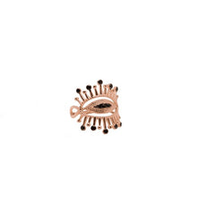 Load image into Gallery viewer, Rose Gold Occhio Embellished Ring
