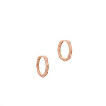 Load image into Gallery viewer, Rose Gold White Crystal Hex Earrings
