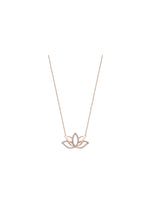 Load image into Gallery viewer, Rose Gold Lotus Dainty Pendant Necklace
