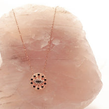 Load image into Gallery viewer, Rose Gold Occhio Embellished Pendant Necklace
