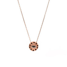 Load image into Gallery viewer, Rose Gold Occhio Embellished Pendant Necklace
