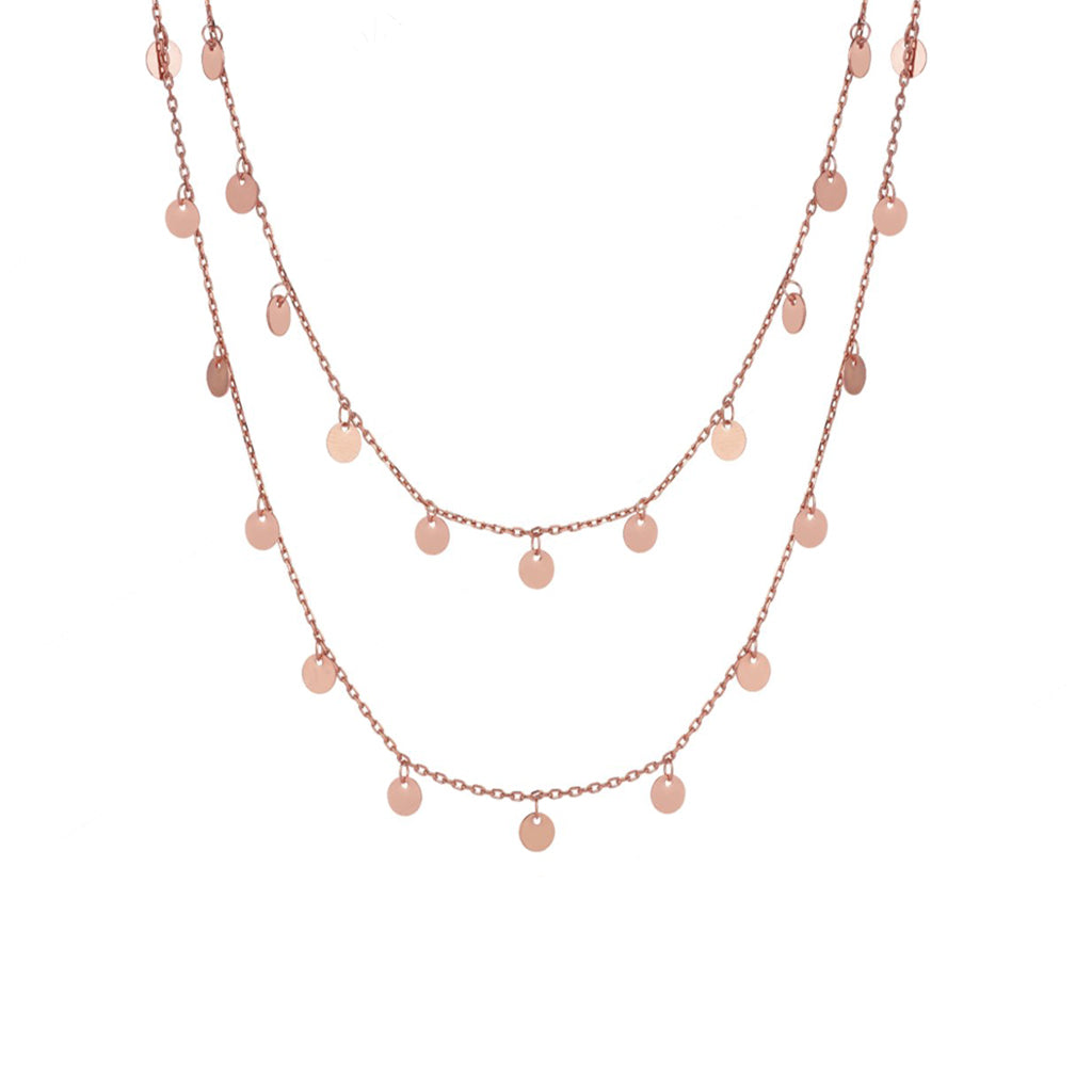 Rose Gold Serpent Long Chain Necklace