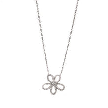 Load image into Gallery viewer, Silver Flower Petals Pendant Necklace
