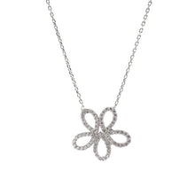 Load image into Gallery viewer, Silver Flower Petals Pendant Necklace
